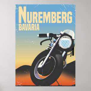 Nuremberg, Beieren Motorcycle vintage reisposte Poster