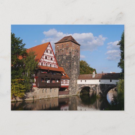 Nuremberg-brug, Duitsland Briefkaart (Voorkant)