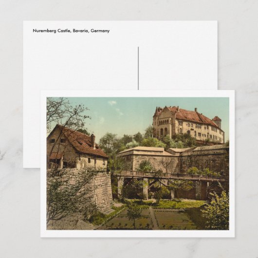 Nuremberg Castle, Beieren, Duitsland Briefkaart (Voorkant / Achterkant)