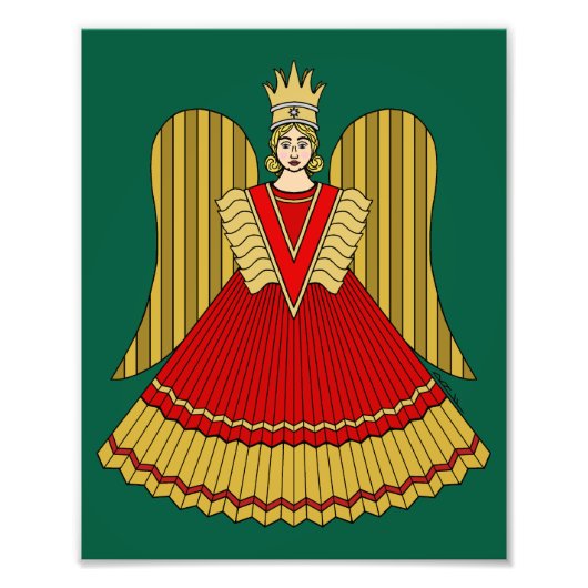 Nuremberg Christmas Angel Foto Afdruk (Voorkant)