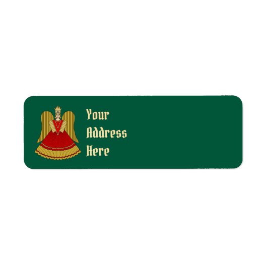 Nuremberg Christmas Angel Return Address Label (Voorkant)