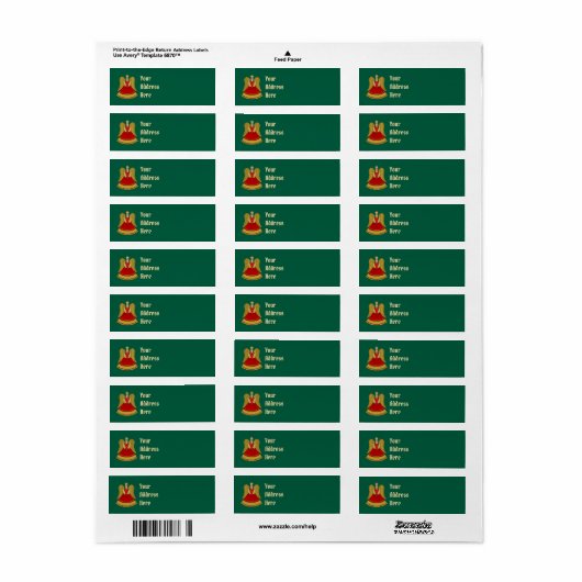 Nuremberg Christmas Angel Return Address Label (Full Sheet)