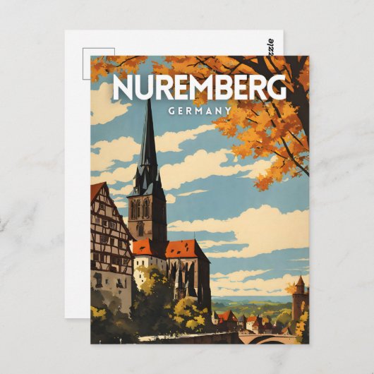 Nuremberg Duitsland Briefkaart (Voorkant / Achterkant)