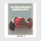 Nuremberg Duitsland Reisposter Sticker (Vel)