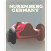 Nuremberg Duitsland Reisposter Sticker (Voorkant)