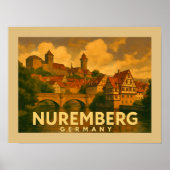 Nuremberg Germany City Art Poster (Voorkant)