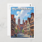 Nuremberg Germany Travel Briefkaart (Voorkant / Achterkant)