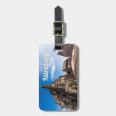 Nuremberg Hauptmarkt Nürnberg Beieren Duitsland Bagagelabel (Voorkant verticaal)