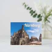 Nuremberg Hauptmarkt Nürnberg Beieren Duitsland Feestdagenkaart (Staand voorkant)