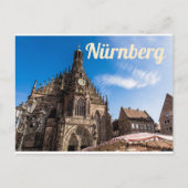 Nuremberg Hauptmarkt Nürnberg Beieren Duitsland Feestdagenkaart (Voorkant)