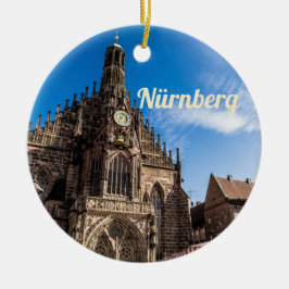 Nuremberg Hauptmarkt Nürnberg Beieren Duitsland Keramisch Ornament