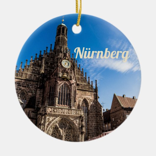 Nuremberg Hauptmarkt Nürnberg Beieren Duitsland Keramisch Ornament (Voorkant)