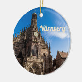 Nuremberg Hauptmarkt Nürnberg Beieren Duitsland Keramisch Ornament (Links)