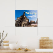 Nuremberg Hauptmarkt Nürnberg Beieren Duitsland Poster (Keuken)