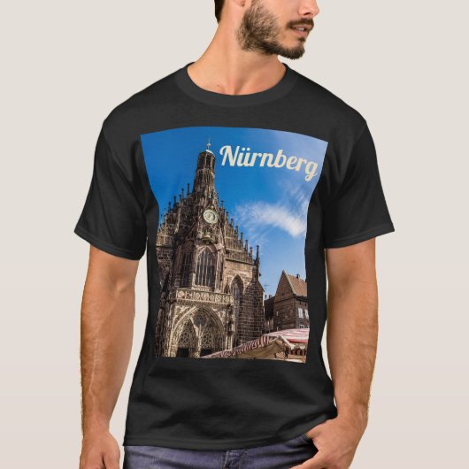 Nuremberg Hauptmarkt Nürnberg Beieren Duitsland T-shirt (Voorkant)