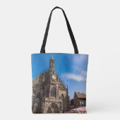 Nuremberg Hauptmarkt Nürnberg Beieren Duitsland Tote Bag (Achterkant)