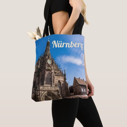 Nuremberg Hauptmarkt Nürnberg Beieren Duitsland Tote Bag (Dichtbij)
