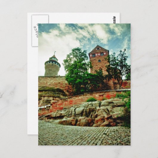 Nuremberg-kasteel Briefkaart (Voorkant / Achterkant)