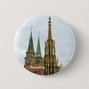 Nuremberg Knoppen Ronde Button 5,7 Cm