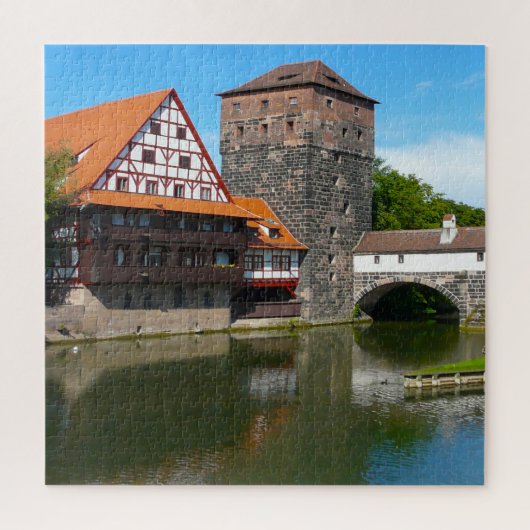 Nuremberg Old Town Germany. Jigzaag Puzzle Legpuzzel (Verticaal)
