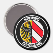 Nuremberg Round Emblem Magneet (Voorkant / Achterkant)