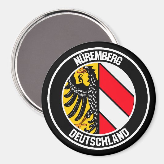 Nuremberg Round Emblem Magneet (Voorkant / Achterkant)