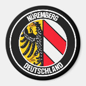 Nuremberg Round Emblem Magneet (Voorkant)