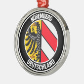 Nuremberg Round Emblem Metalen Ornament (Links)