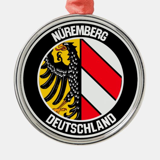 Nuremberg Round Emblem Metalen Ornament (Voorkant)