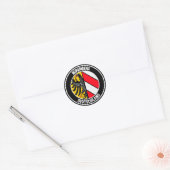 Nuremberg Round Emblem Ronde Sticker (Envelop)
