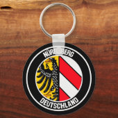 Nuremberg Round Emblem Sleutelhanger (Voorkant)