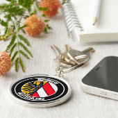 Nuremberg Round Emblem Sleutelhanger (Zijkant)