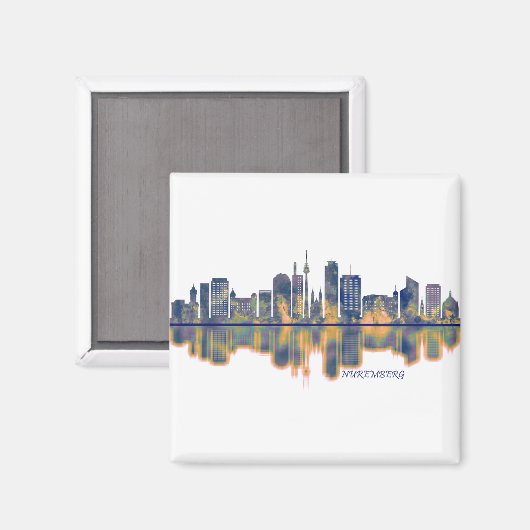 Nuremberg Skyline Magneet (Voorkant / Achterkant)