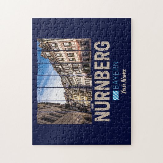 Nuremberg Vintage Beieren Duitsland Souvenir Legpuzzel (Verticaal)