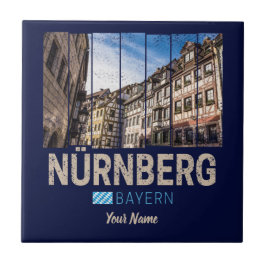 Nuremberg Vintage Beieren Duitsland Souvenir Tegeltje
