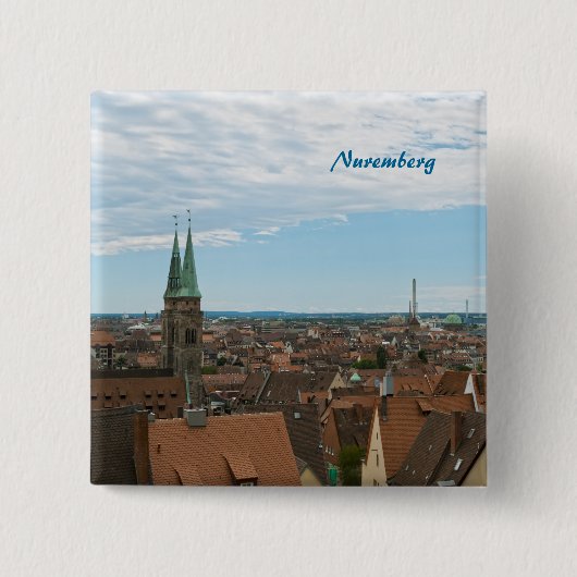 Nurembergse knoop vierkante button 5,1 cm (Voorkant)