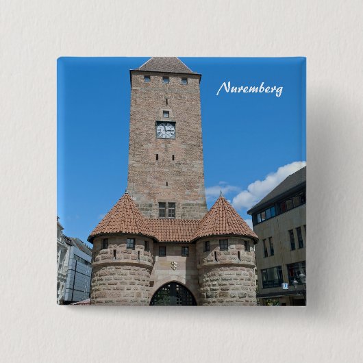 Nurembergse knoop vierkante button 5,1 cm (Voorkant)