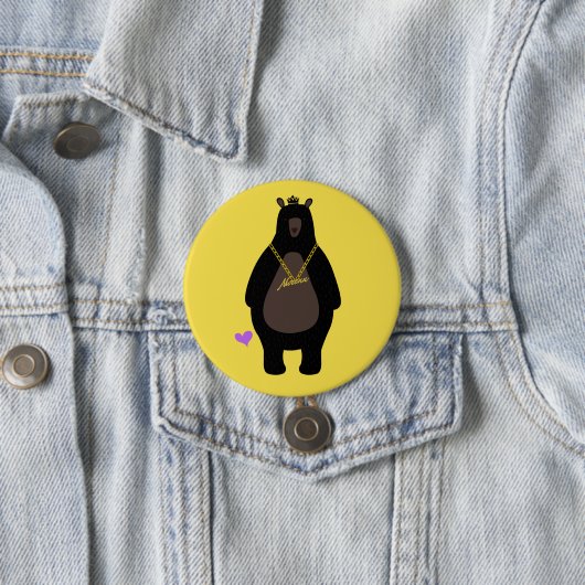 NurenN Black Beer Yellow Ronde Button 7,6 Cm (In situ)