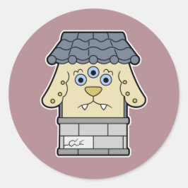 Nurikabe, het Japanse Muurmonster Ronde Sticker