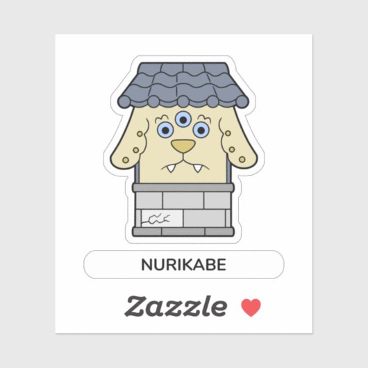 Nurikabe Wandmonster Yokai Sticker (Vel)