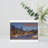 Nürnberg Christkindlesmarkt bij nacht Briefkaart (Staand voorkant)