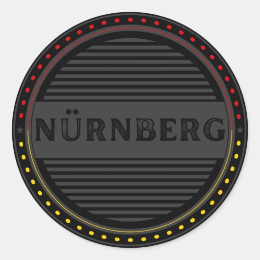 Nürnberg City Pride Emblem – German Identity Ronde Sticker (Voorkant)