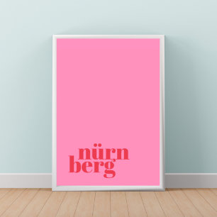 Nürnberg Duitsland modern stad Poster
