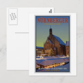 Nürnberg Frauenkirche & Christkindlmarkt Briefkaart (Voorkant / Achterkant)