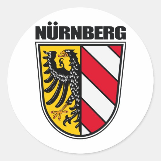 Nurnberg (Neurenberg) Ronde Sticker (Voorkant)