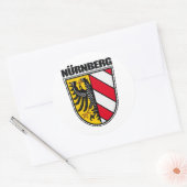 Nurnberg (Neurenberg) Ronde Sticker (Envelop)