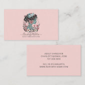 Nurse Adult Caregiver Dusty Pink Visitekaartje (Voorkant / Achterkant)