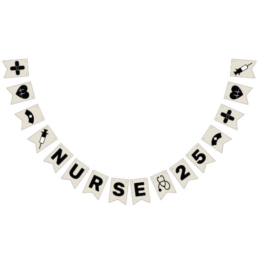 Nurse Afstuderen Celebration Party 2025 Burlap Vlaggetjes (Alle)