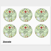 Nurse Afstuderen Classic Round Sticker (Vel)