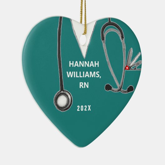 Nurse Afstuderen Foto Keramisch Ornament (Rechts)